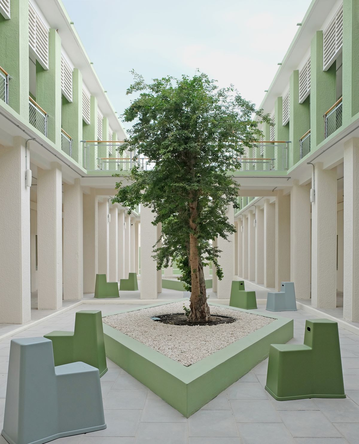 Liwan building courtyard chairs - Design Doha
