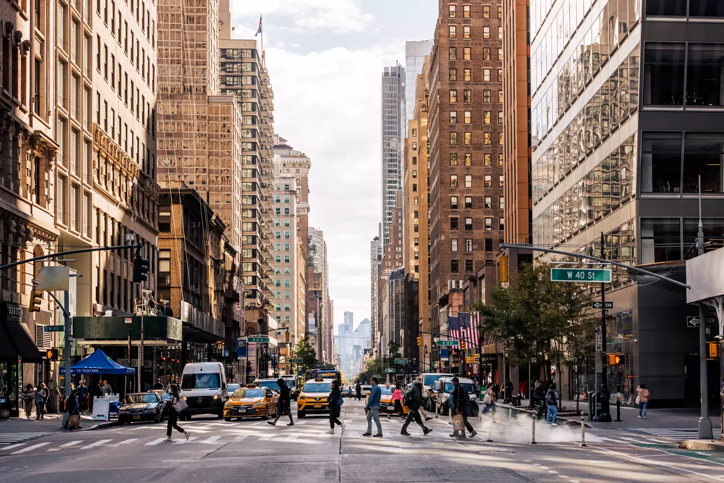 Una vista nel centro di New York